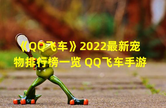 qq飞车手游宠物排行榜最新2021(《QQ飞车》2022最新宠物排行榜一览 QQ飞车手游  )